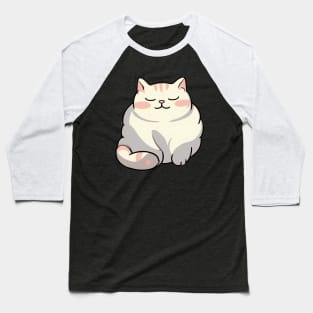 Chubby sleepy cat Baseball T-Shirt
